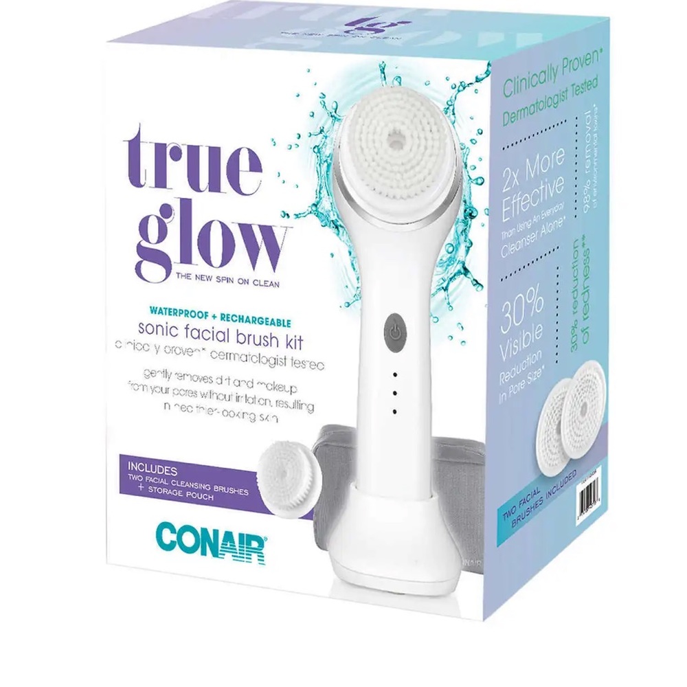 CONAIR True Glow Sonic facial brush kit